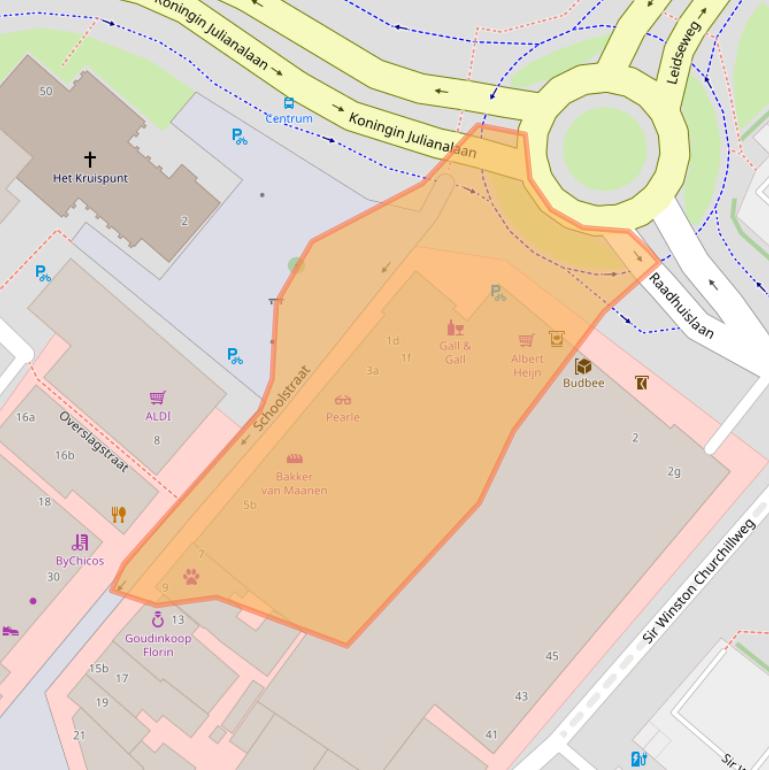 Kaart van postcodegebied 2251BD.