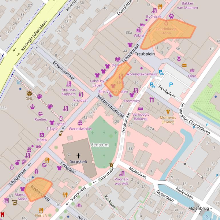 Kaart van postcodegebied 2251BE.