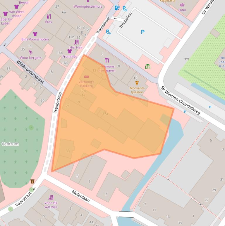 Kaart van postcodegebied 2251BT.