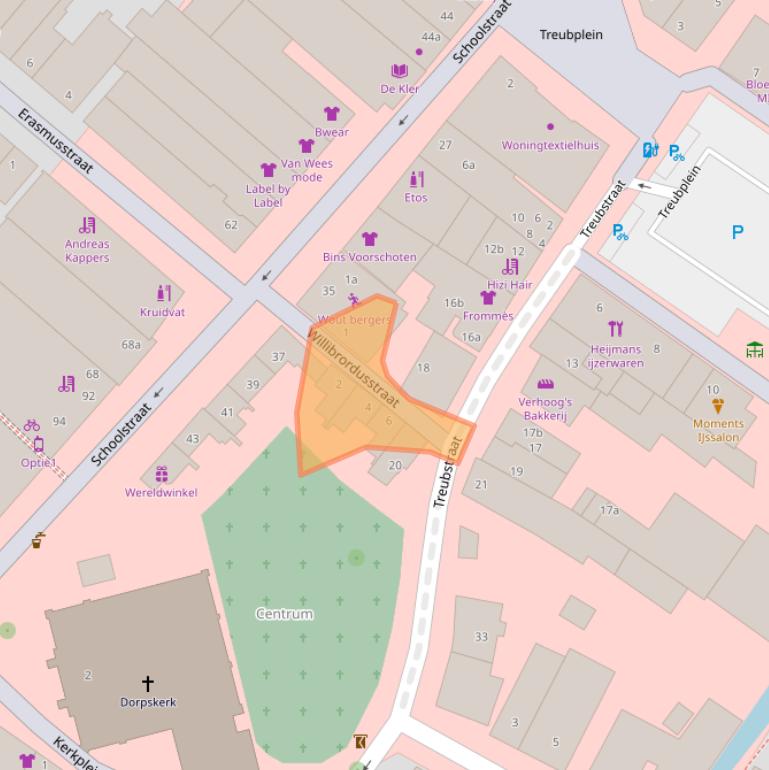 Kaart van postcodegebied 2251BW.