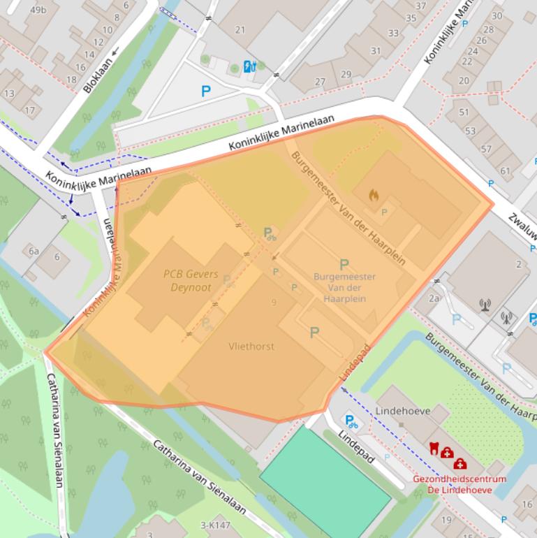 Kaart van postcodegebied 2251CT.