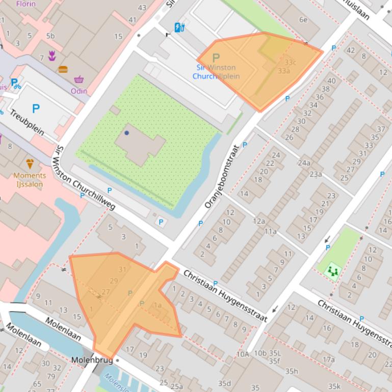 Kaart van postcodegebied 2251CW.