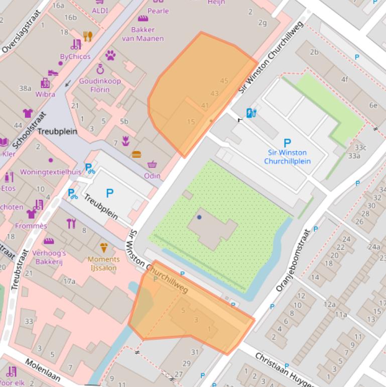 Kaart van postcodegebied 2251CZ.