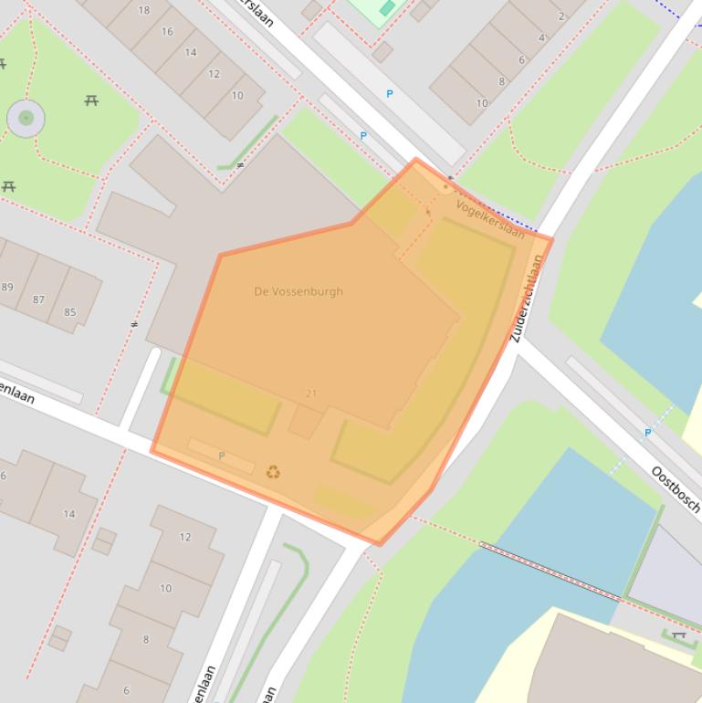 Kaart van postcodegebied 2251DE.