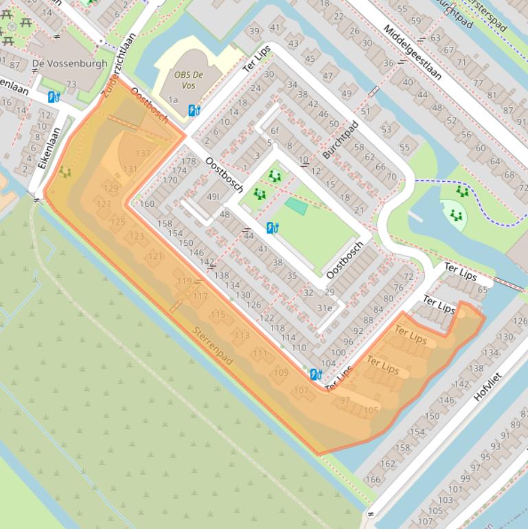 Kaart van postcodegebied 2251DN.