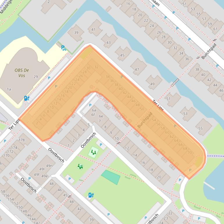 Kaart van postcodegebied 2251DP.