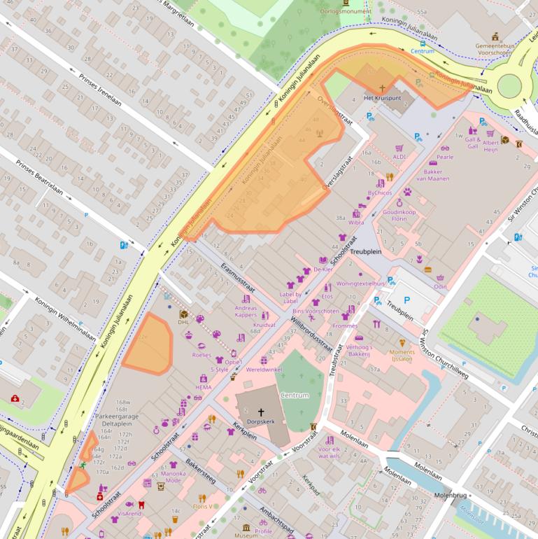 Kaart van postcodegebied 2251EA.