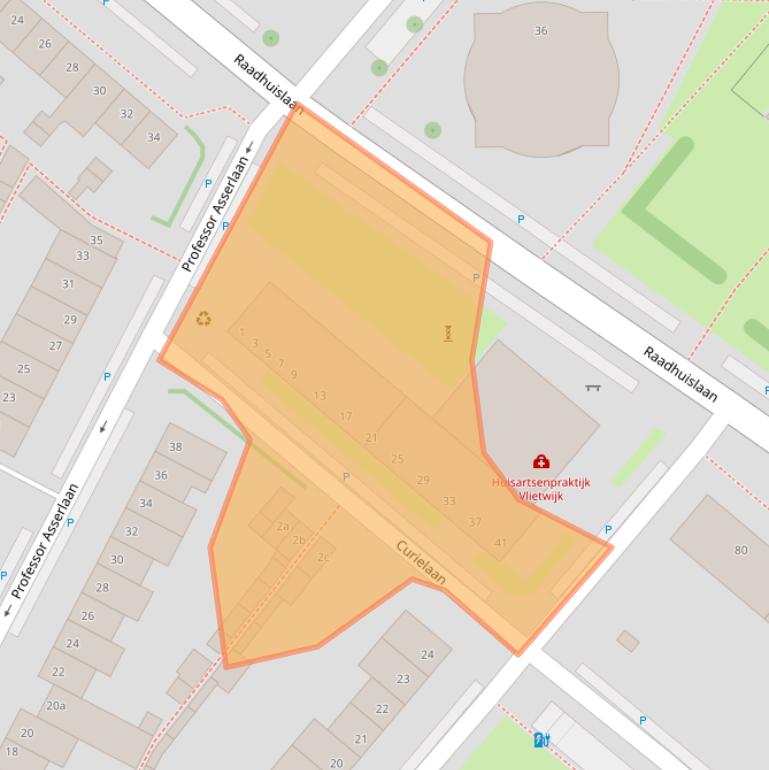 Kaart van postcodegebied 2251GG.