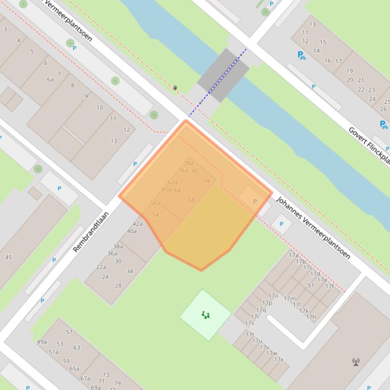 Kaart van postcodegebied 2251HA.