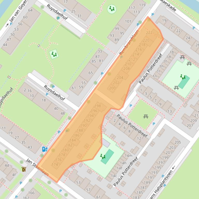 Kaart van postcodegebied 2251HD.