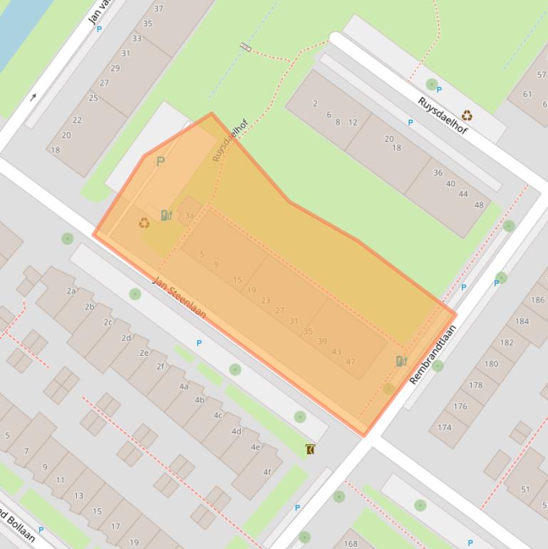 Kaart van postcodegebied 2251JE.