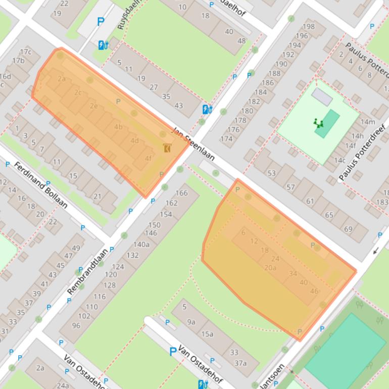 Kaart van postcodegebied 2251JH.