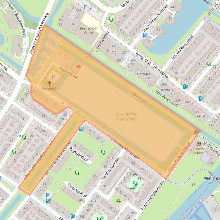 Kaart van postcodegebied 2251JS.