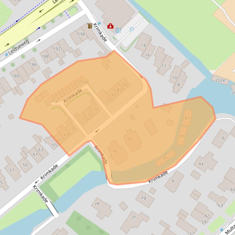 Kaart van postcodegebied 2251JZ.