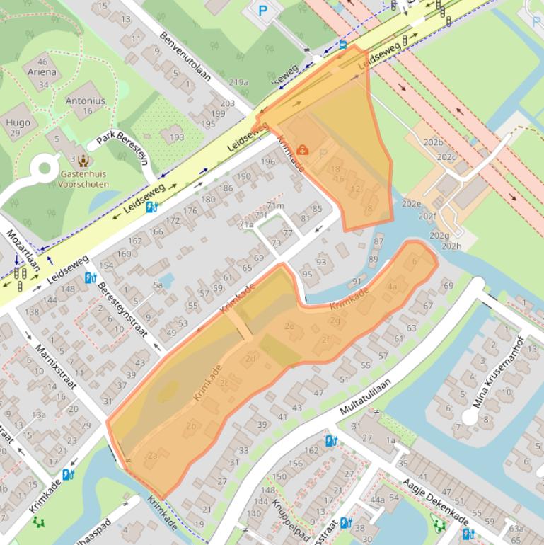 Kaart van postcodegebied 2251KA.