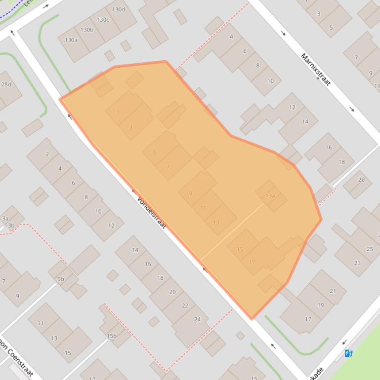 Kaart van postcodegebied 2251KG.