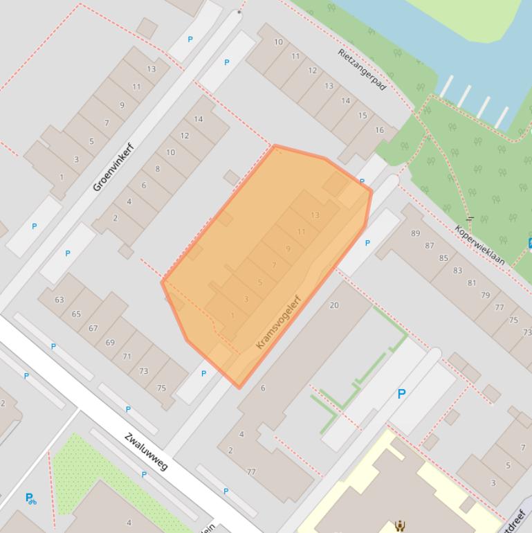 Kaart van postcodegebied 2251KM.