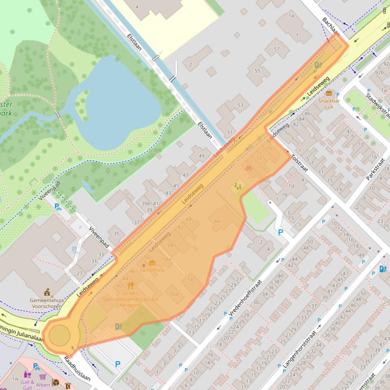 Kaart van postcodegebied 2251LC.