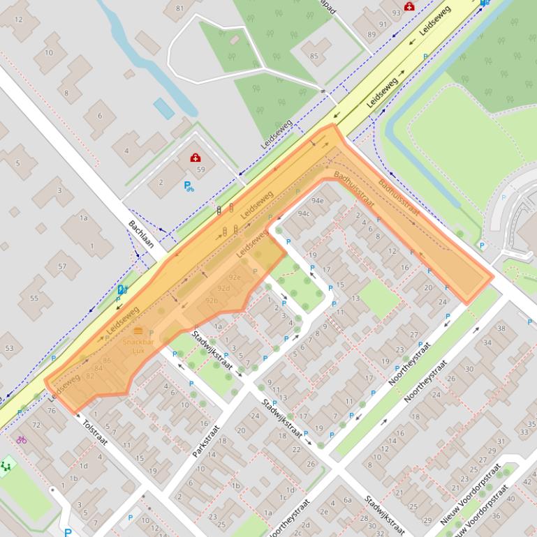 Kaart van postcodegebied 2251LD.