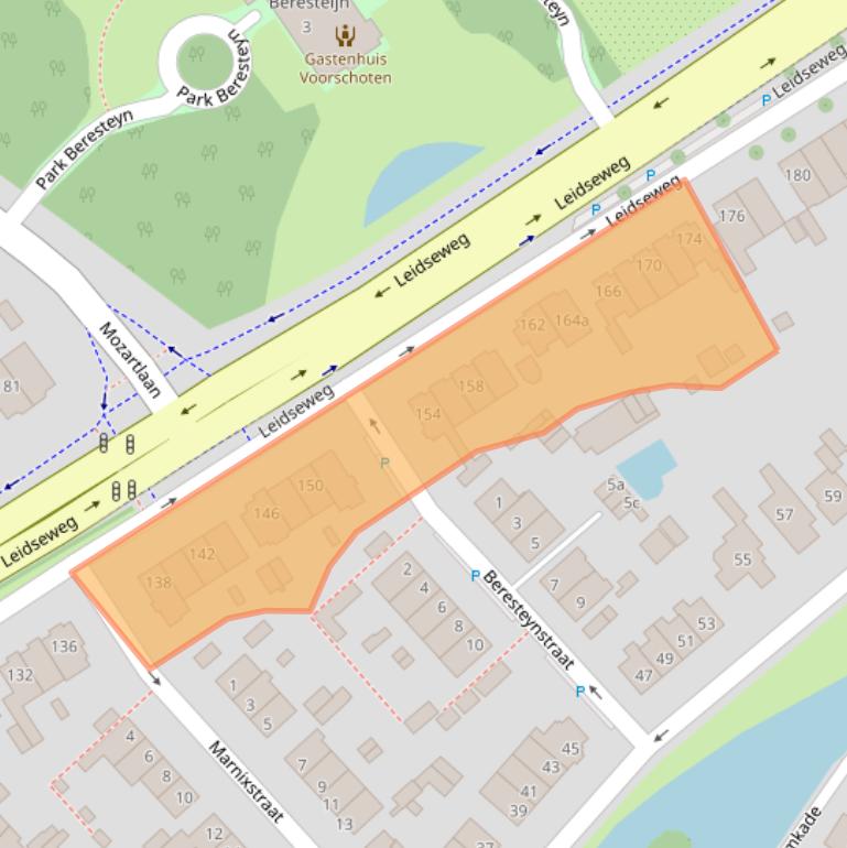 Kaart van postcodegebied 2251LJ.