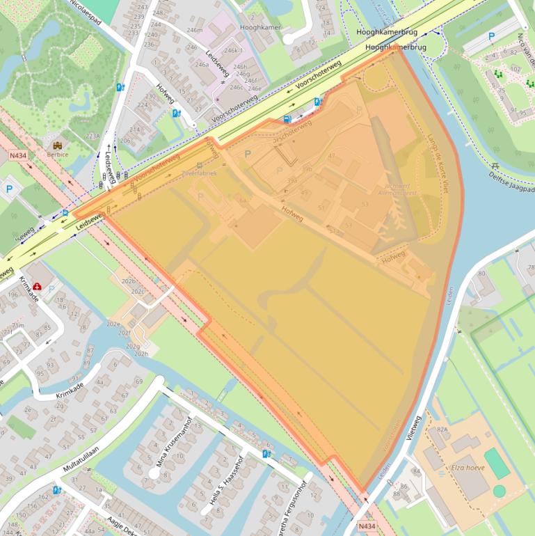 Kaart van postcodegebied 2251LP.