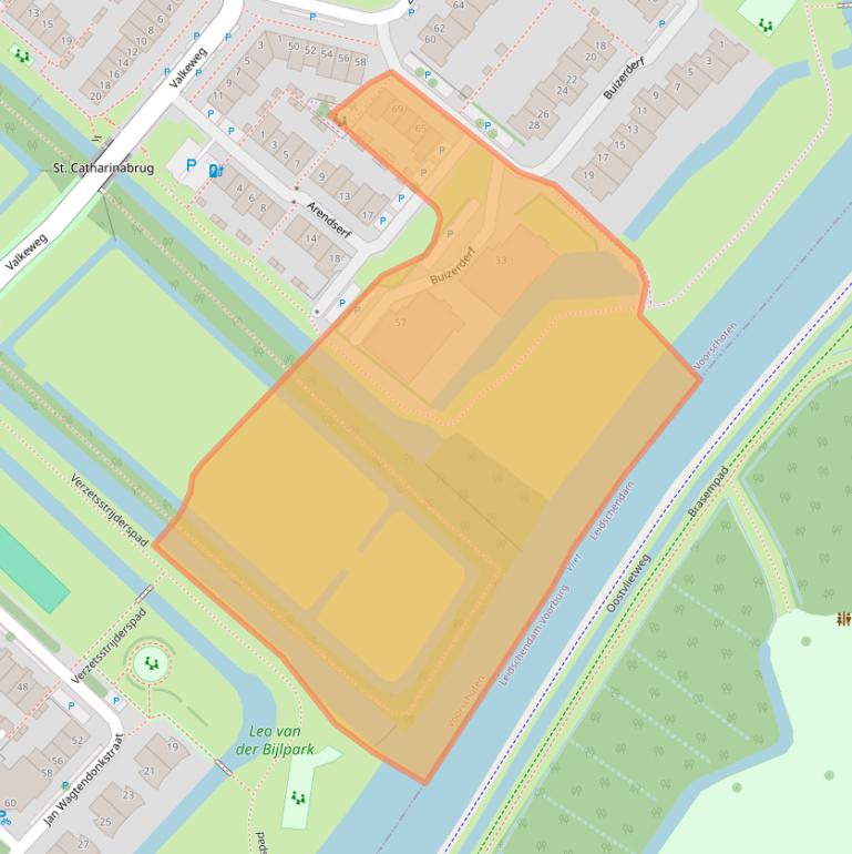 Kaart van postcodegebied 2251MS.