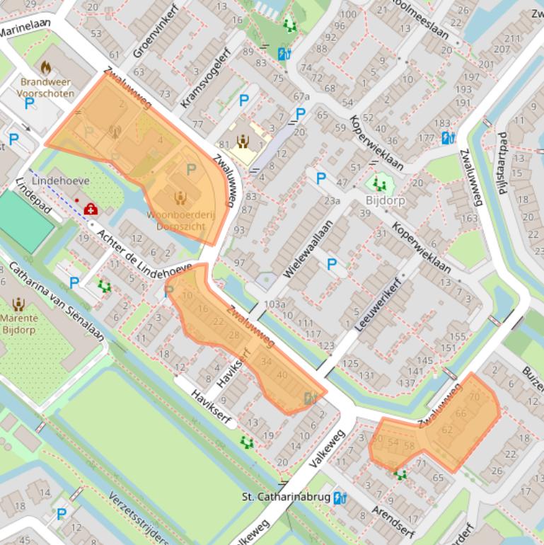 Kaart van postcodegebied 2251MV.