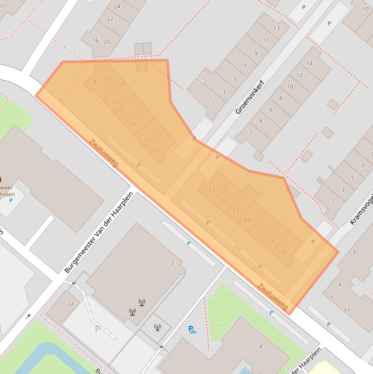 Kaart van postcodegebied 2251NB.