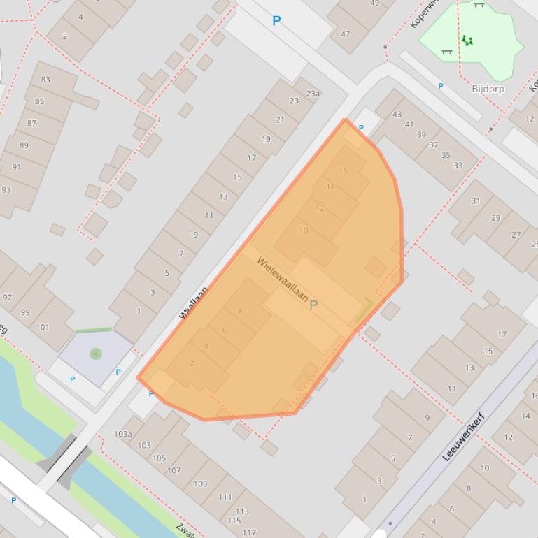 Kaart van postcodegebied 2251NL.