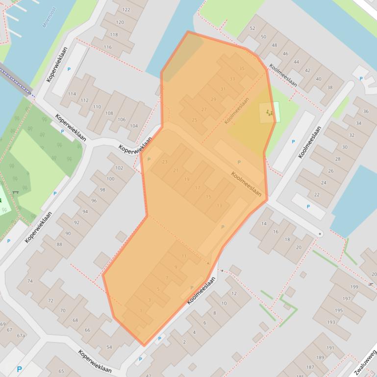Kaart van postcodegebied 2251PB.