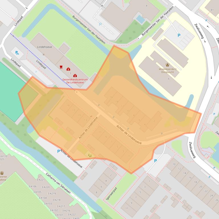 Kaart van postcodegebied 2251PJ.