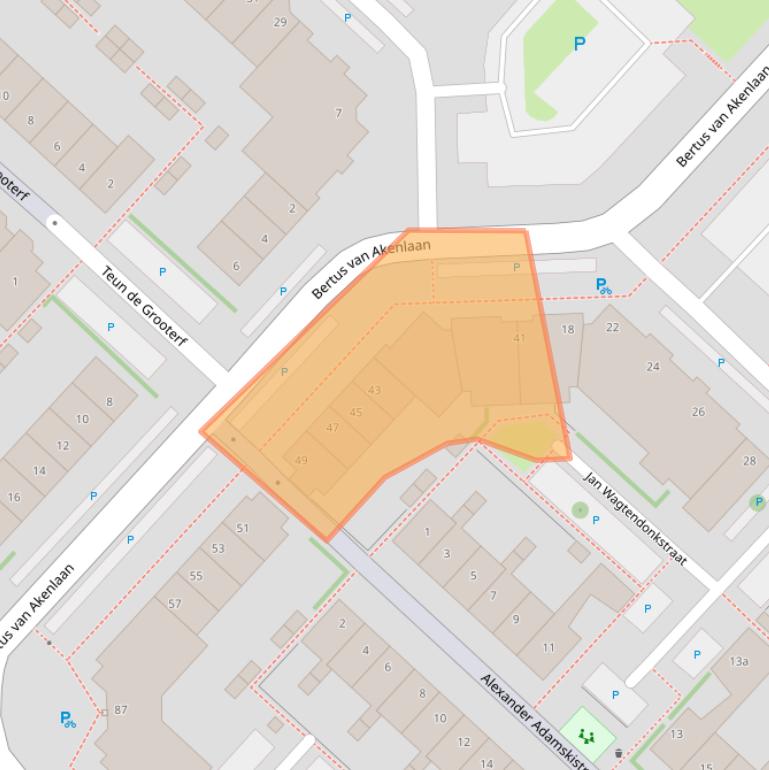 Kaart van postcodegebied 2251RA.