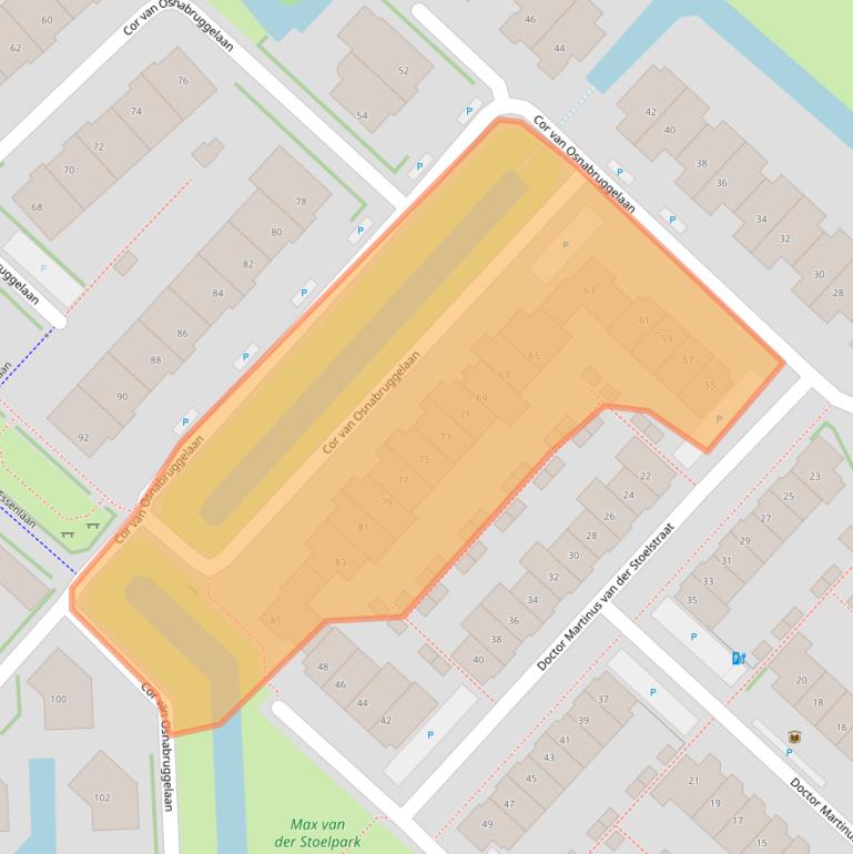 Kaart van postcodegebied 2251RE.