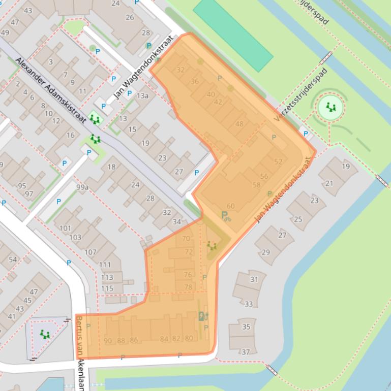 Kaart van postcodegebied 2251RN.