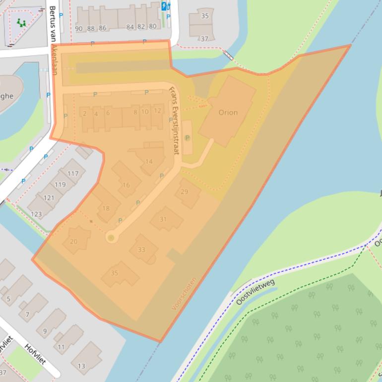 Kaart van postcodegebied 2251RS.