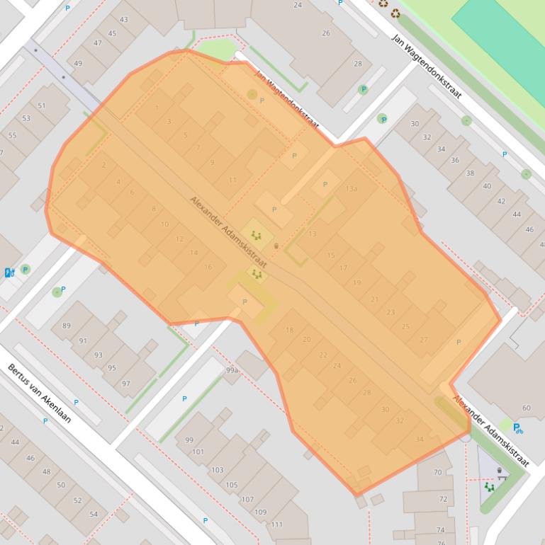 Kaart van postcodegebied 2251RT.