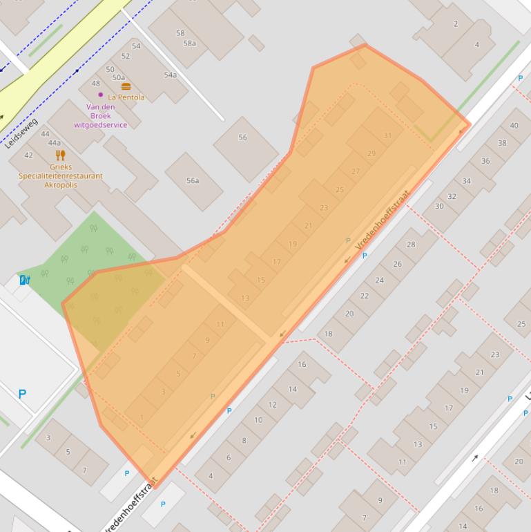 Kaart van postcodegebied 2251SB.