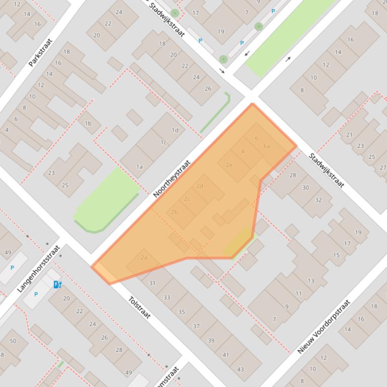 Kaart van postcodegebied 2251SW.