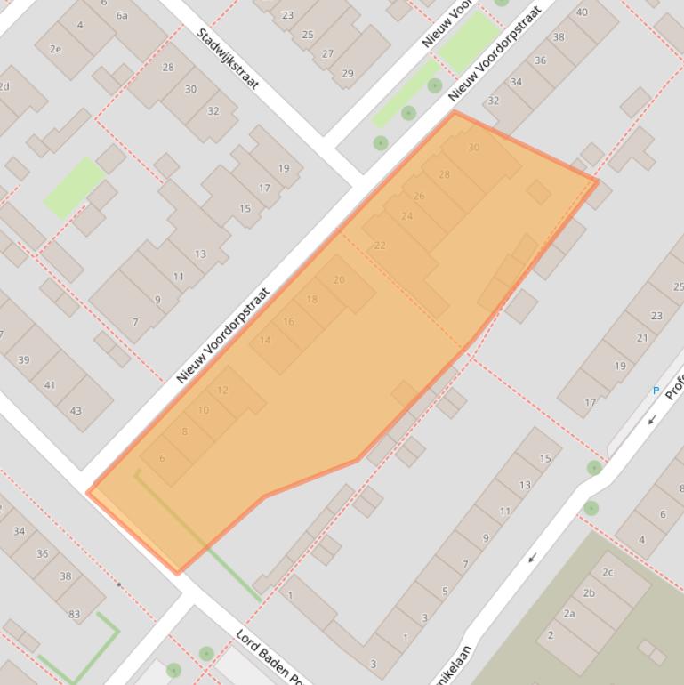 Kaart van postcodegebied 2251TB.