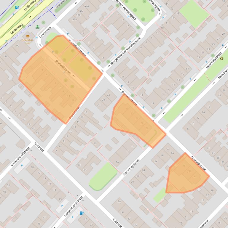 Kaart van postcodegebied 2251TG.
