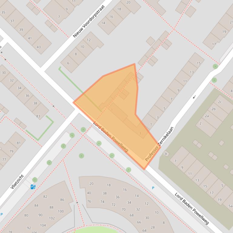 Kaart van postcodegebied 2251VC.