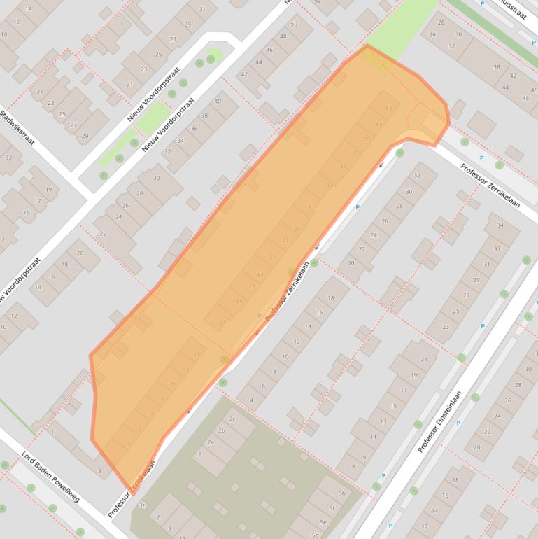 Kaart van postcodegebied 2251VT.