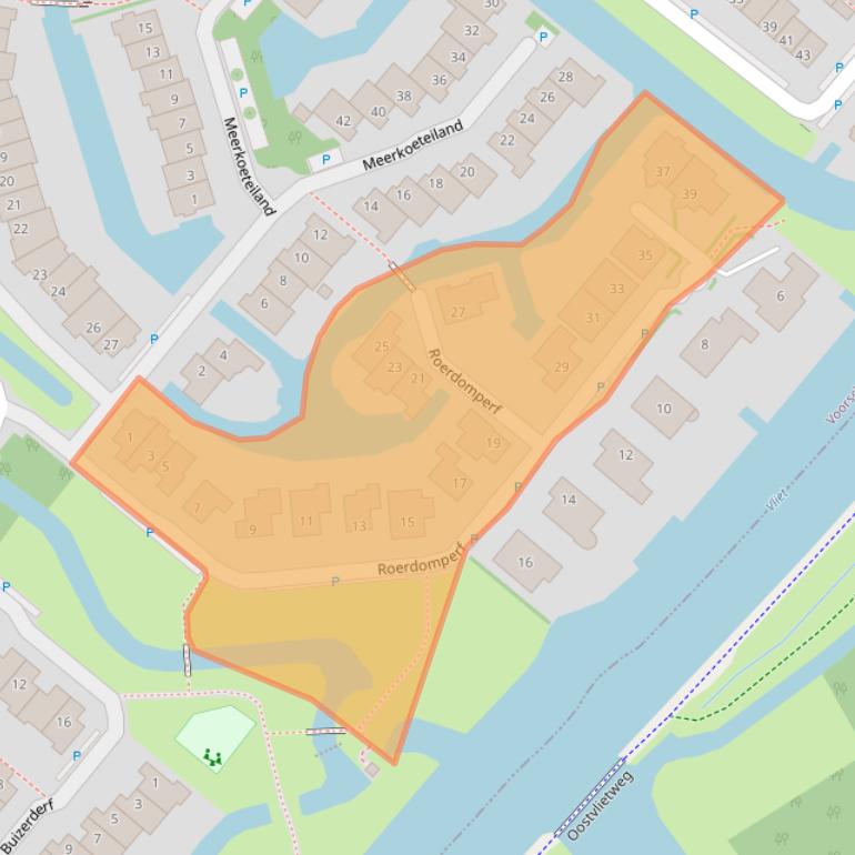 Kaart van postcodegebied 2251WX.