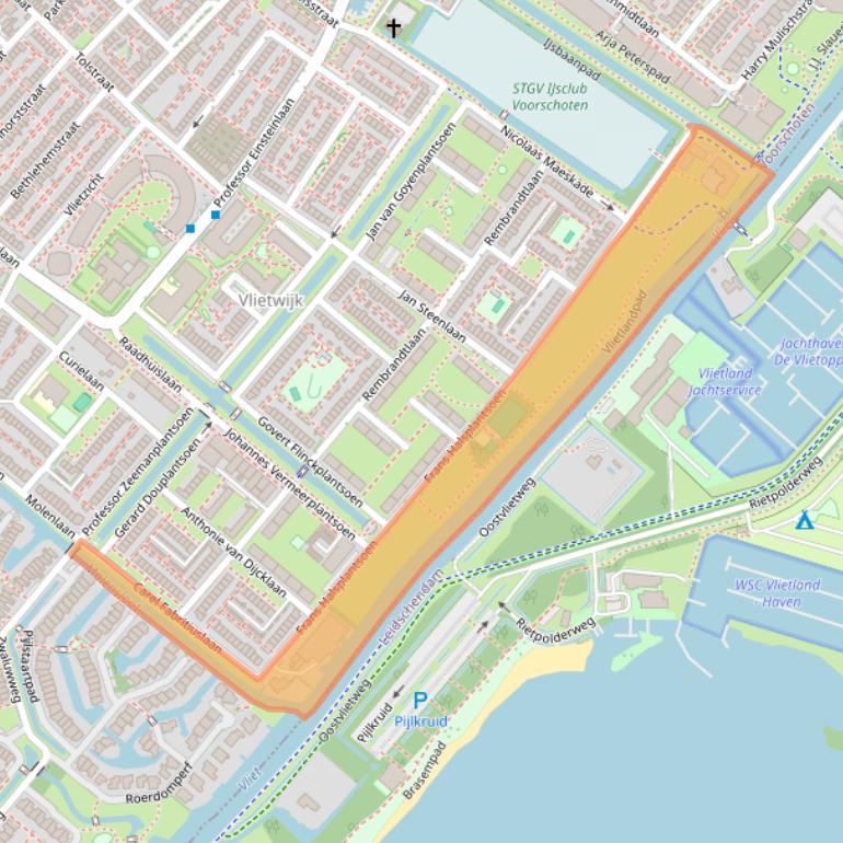 Kaart van postcodegebied 2251XJ.