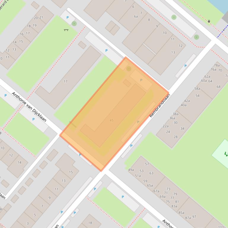 Kaart van postcodegebied 2251XL.