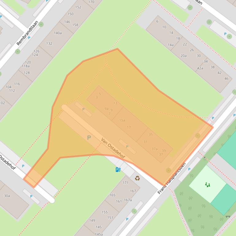 Kaart van postcodegebied 2251XR.