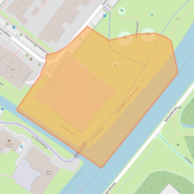 Kaart van postcodegebied 2251ZE.