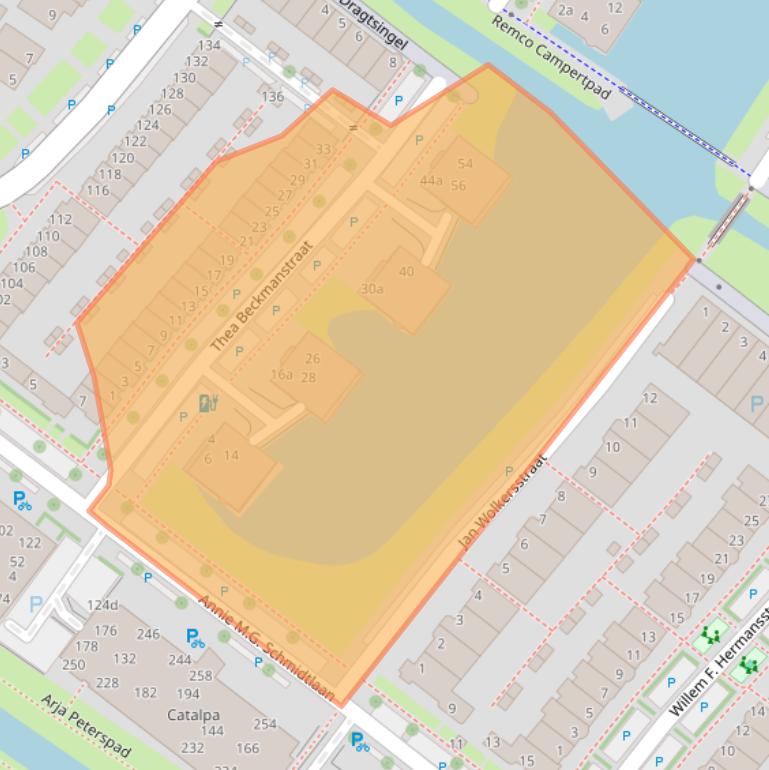 Kaart van postcodegebied 2251ZL.