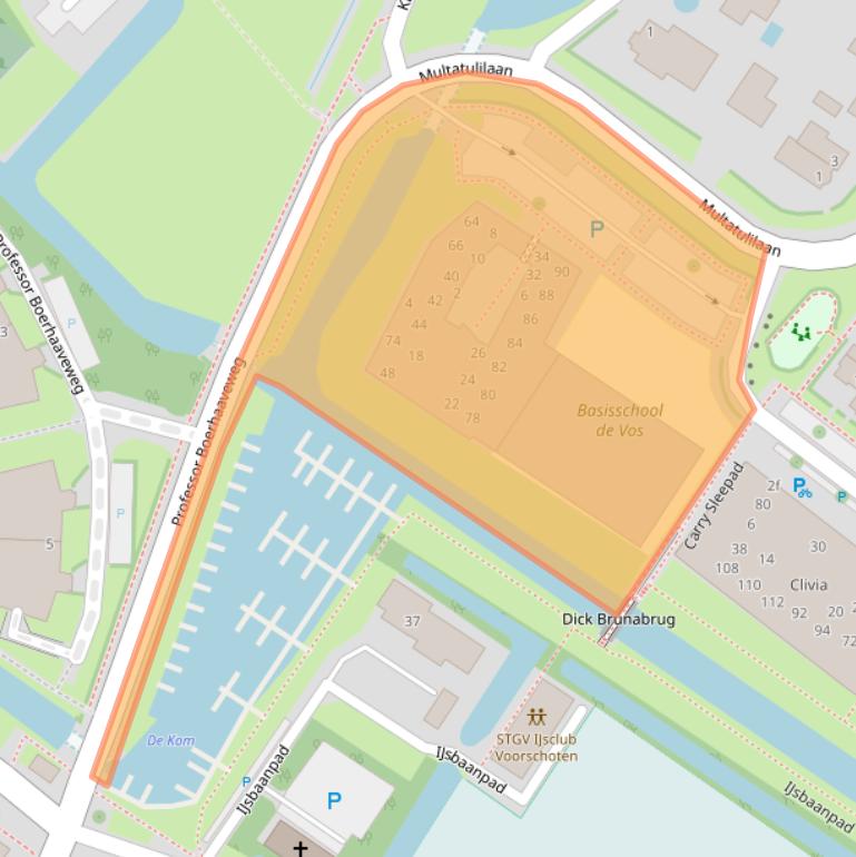 Kaart van postcodegebied 2251ZM.