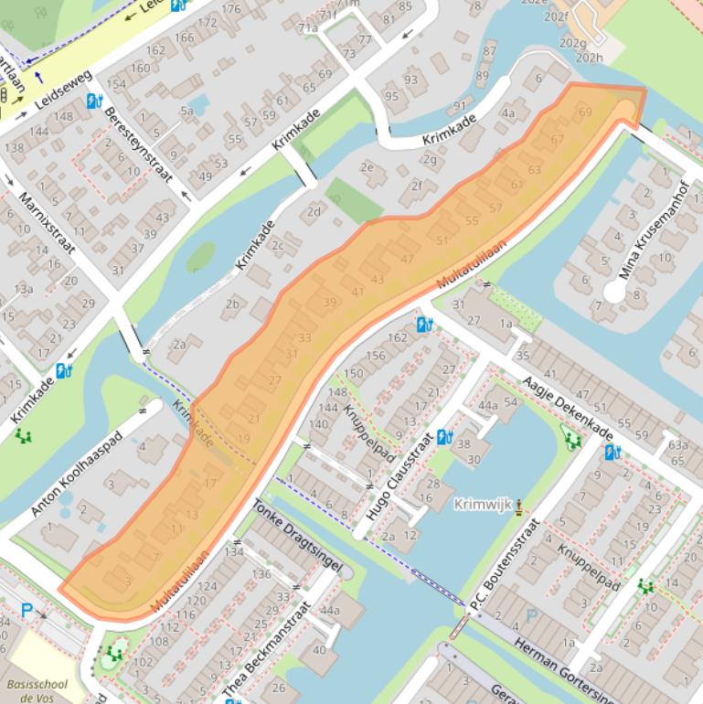 Kaart van postcodegebied 2251ZW.